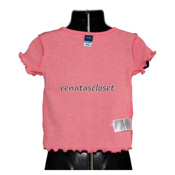 Old Navy Baby's Rib-Knit Lettuce Edge Short-Sleeve T-Shirt NWT - Picture 8 of 12